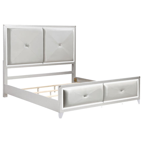 Trotter Wood Queen Panel Bed Silver