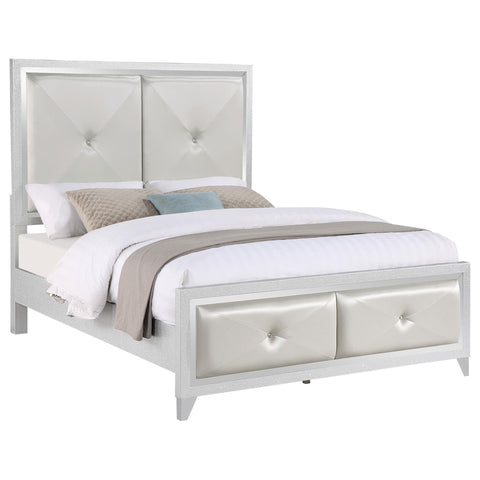 Trotter Wood Queen Panel Bed Silver