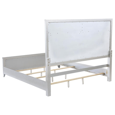 Trotter Wood Queen Panel Bed Silver