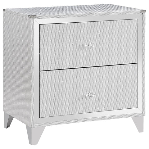 Trotter 2-drawer Nightstand Silver