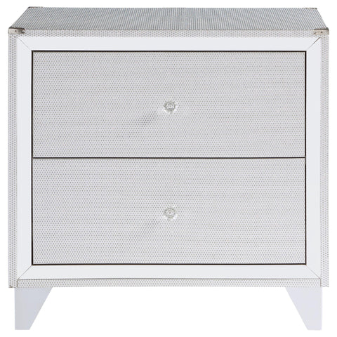 Trotter 2-drawer Nightstand Silver