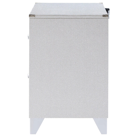 Trotter 2-drawer Nightstand Silver