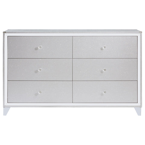 Trotter 6-drawer Dresser Silver