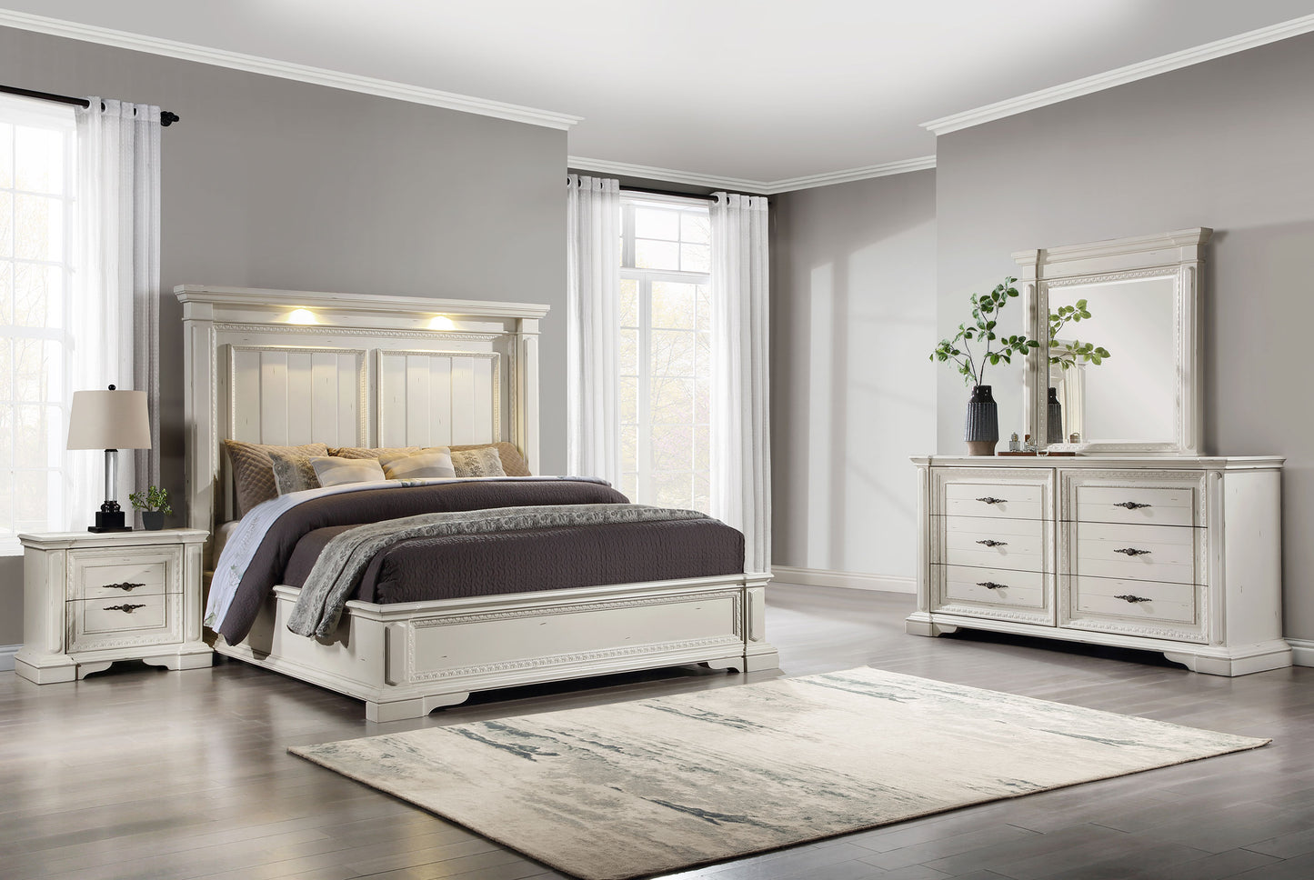 queen bed 4 pc set