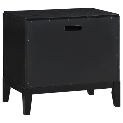 Harvey 5-piece Upholstered Cal King Bedroom Set BlackBlack