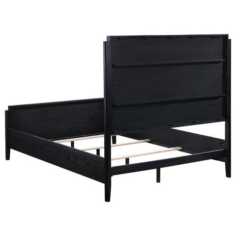 Harvey 4-piece Upholstered Queen Bedroom Set BlackBlack