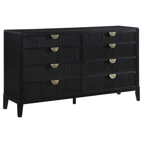 Harvey 4-piece Upholstered Queen Bedroom Set BlackBlack