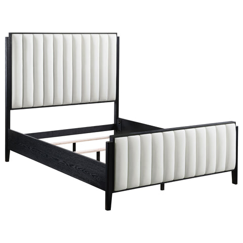 Harvey 5-piece Upholstered Queen Bedroom Set BlackBlack