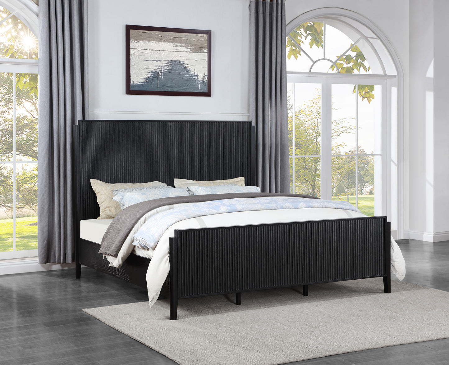 thatcher wood eastern king panel bed black