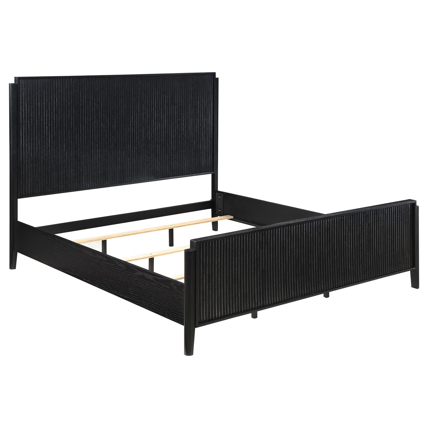 thatcher wood eastern king panel bed black