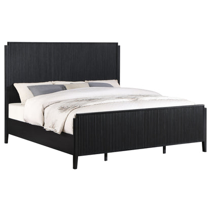 Thatcher Wood Eastern King Panel Bed Black