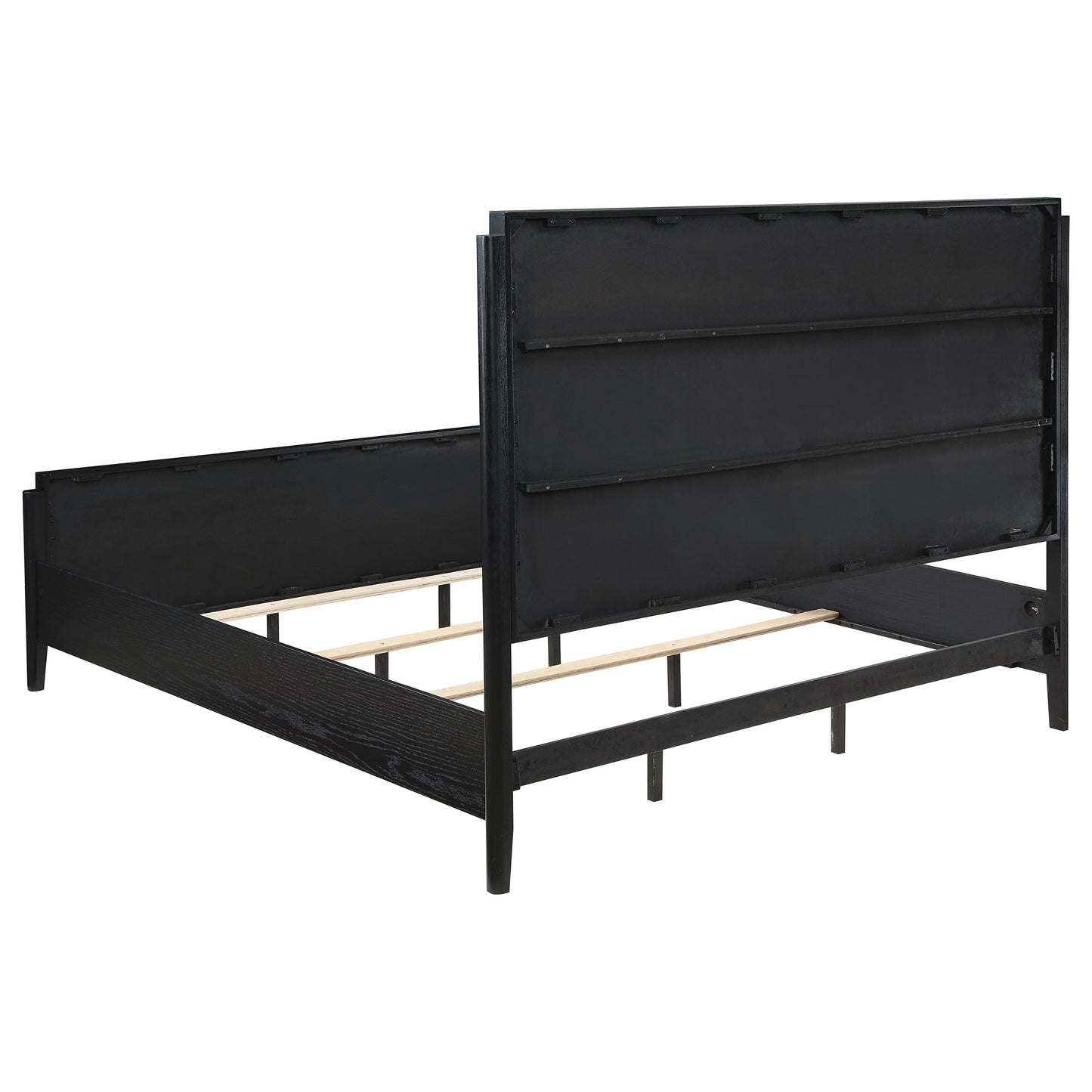 thatcher wood eastern king panel bed black