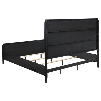 Thatcher Wood Eastern King Panel Bed Black