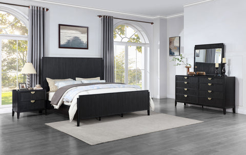 Harvey 4-piece California King Bedroom Set BlackBlack