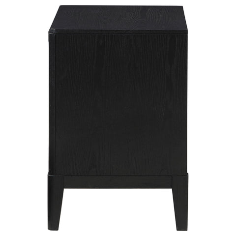 Harvey 2-drawer Nightstand BlackBlack
