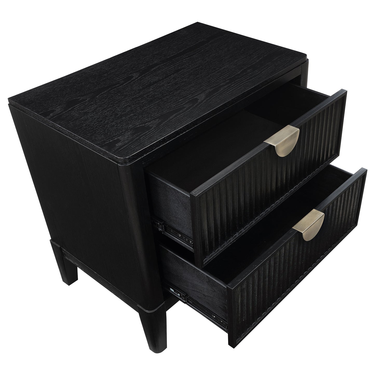 thatcher 2-drawer nightstand black