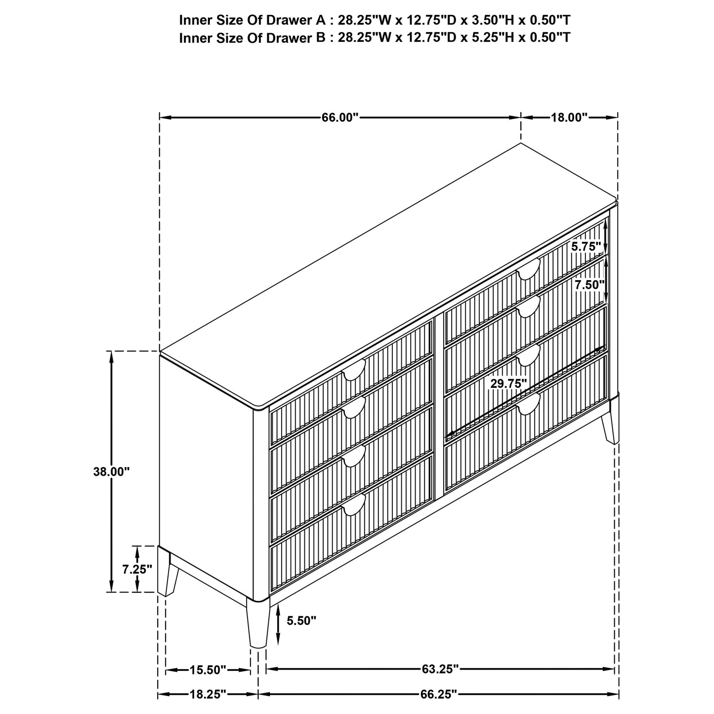 thatcher 8-drawer dresser black