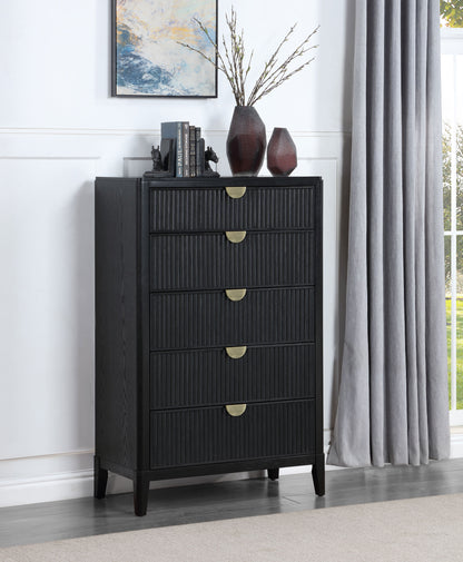 Thatcher 5-drawer Bedroom Chest Black