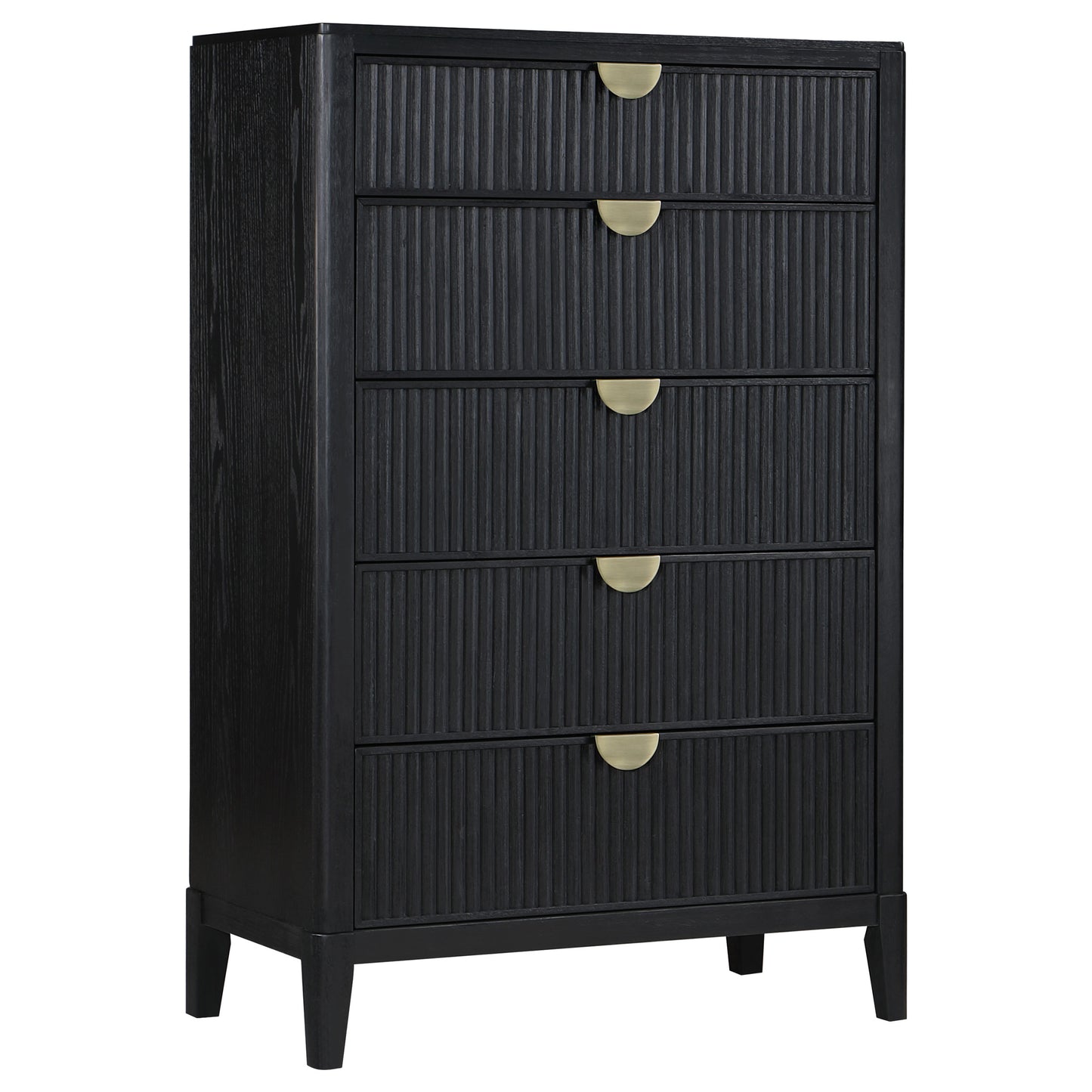 thatcher 5-drawer bedroom chest black