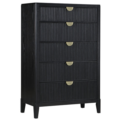 Thatcher 5-drawer Bedroom Chest Black