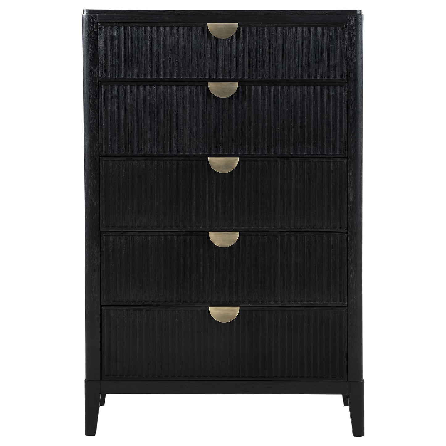 thatcher 5-drawer bedroom chest black