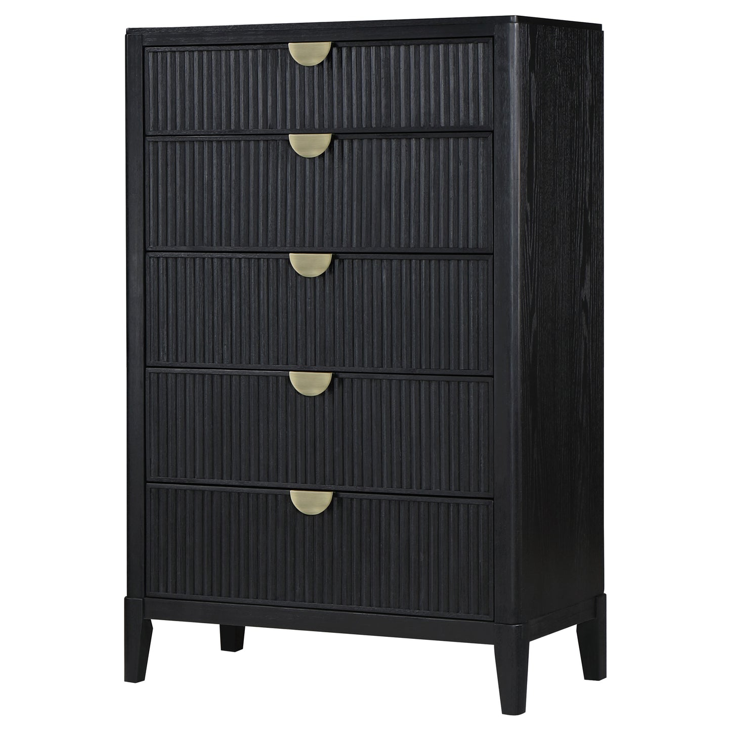 thatcher 5-drawer bedroom chest black