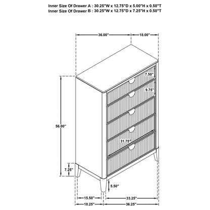 Thatcher 5-drawer Bedroom Chest Black