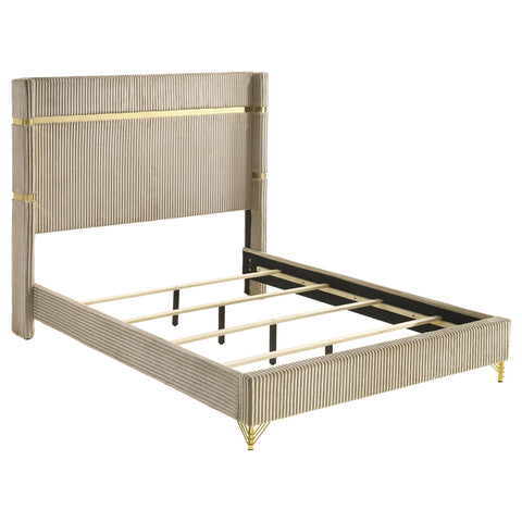 Jocelyn 4-piece Eastern King Bedroom Set Beige and WhiteBeige / White