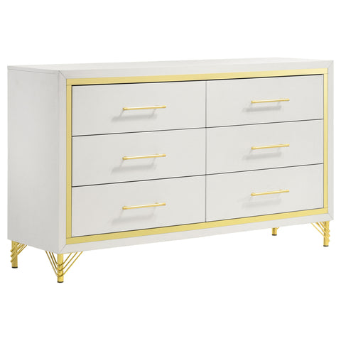 Jocelyn 5-piece Queen Bedroom Set Beige and WhiteBeige / White
