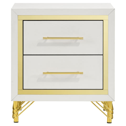 Jocelyn 2-drawer Nightstand Bedside Table WhiteWhite