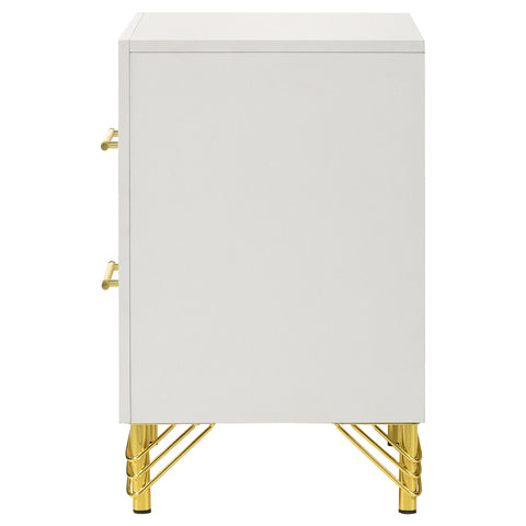 Jocelyn 2-drawer Nightstand Bedside Table WhiteWhite