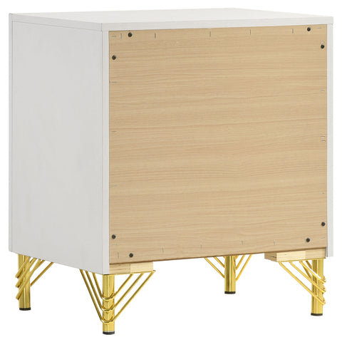 Jocelyn 2-drawer Nightstand Bedside Table WhiteWhite