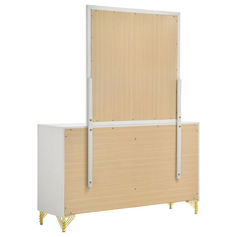 Jocelyn 6-drawer Dresser with Mirror WhiteWhite