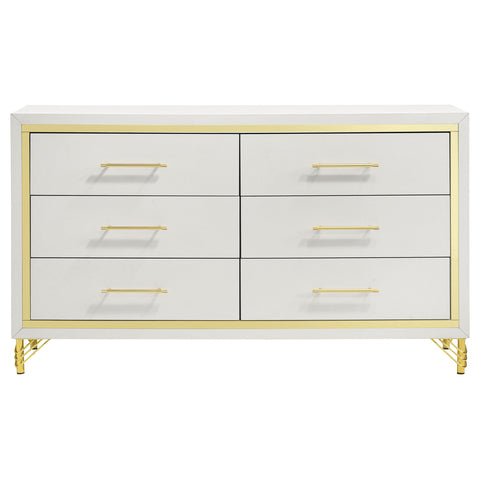 Jocelyn 6-drawer Dresser Cabinet WhiteWhite
