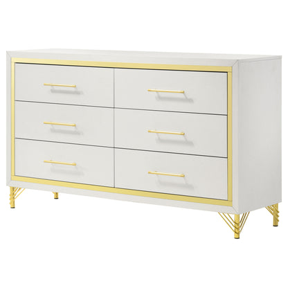 Taylor 6-drawer Dresser White