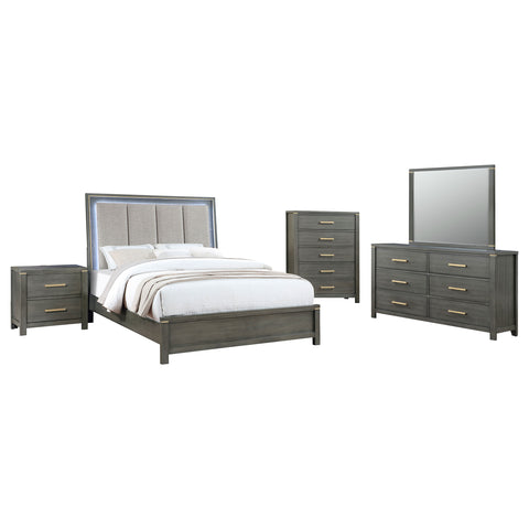 Euston 5-piece Eastern King Bedroom Set GreyGrey