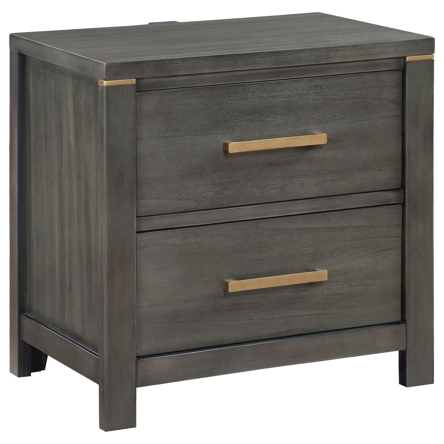 melody 2-drawer nightstand grey