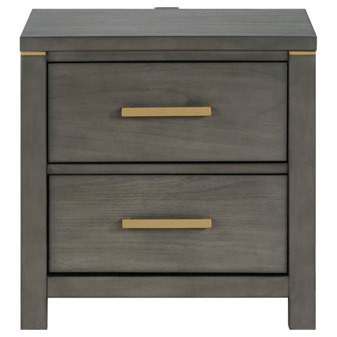 Euston 2-drawer Nightstand GreyGrey