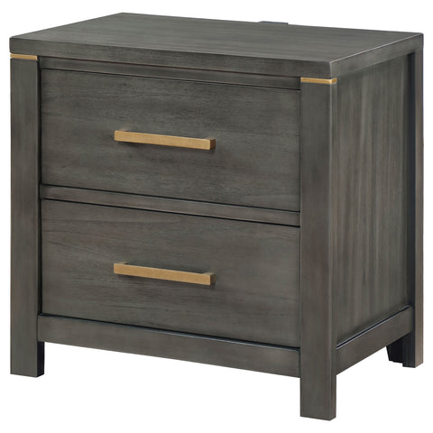 Euston 2-drawer Nightstand GreyGrey