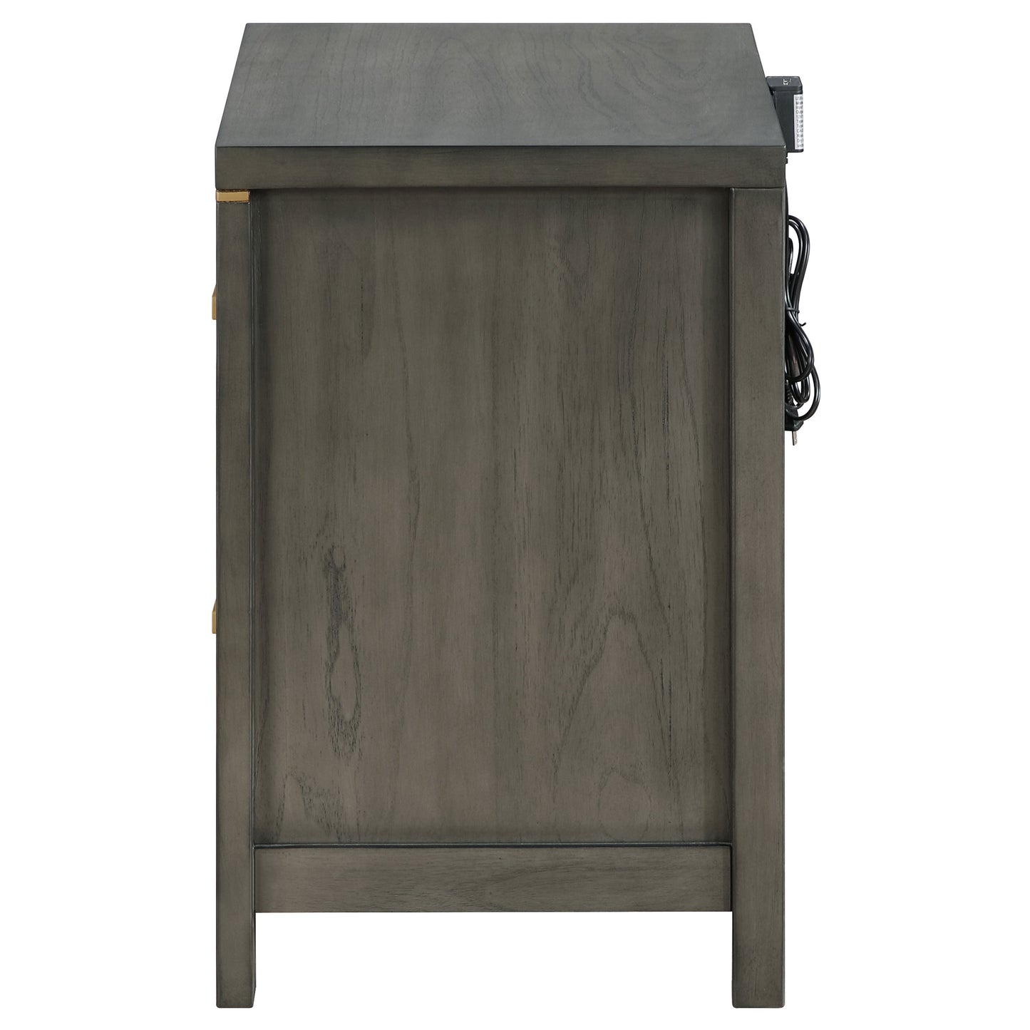 melody 2-drawer nightstand grey