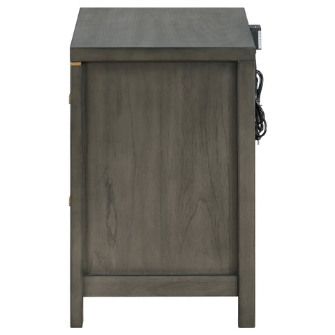 Euston 2-drawer Nightstand GreyGrey