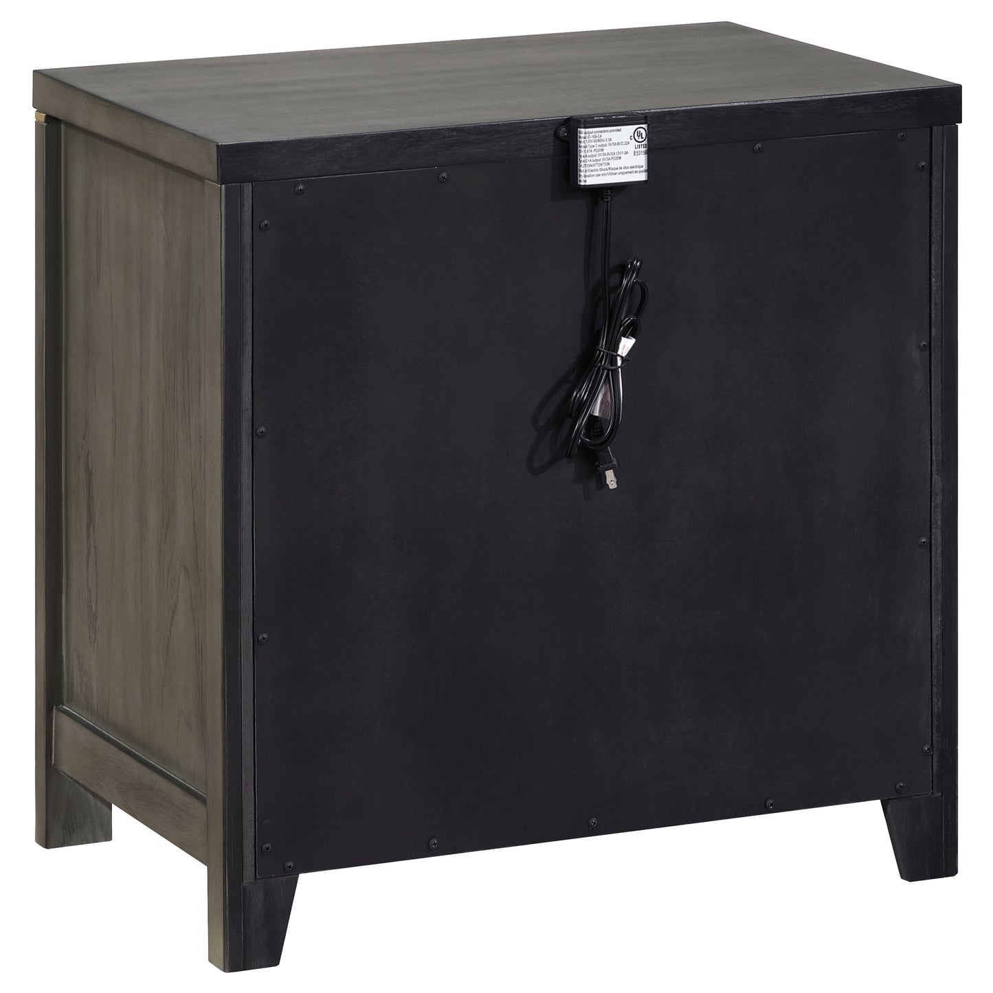 melody 2-drawer nightstand grey