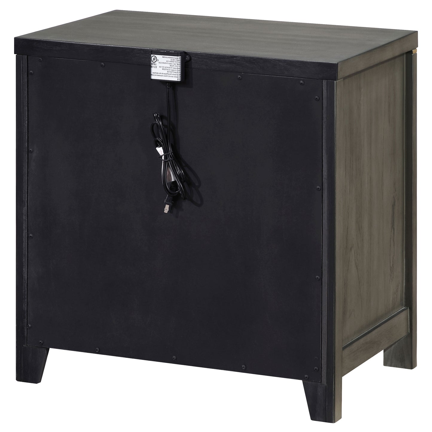 melody 2-drawer nightstand grey