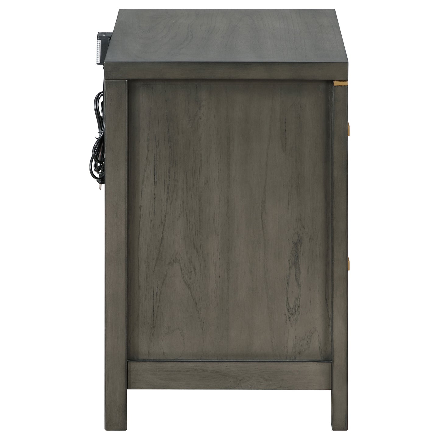 melody 2-drawer nightstand grey