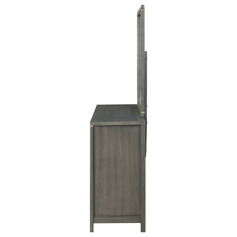 Euston 6-drawer Dresser with Mirror GreyGrey