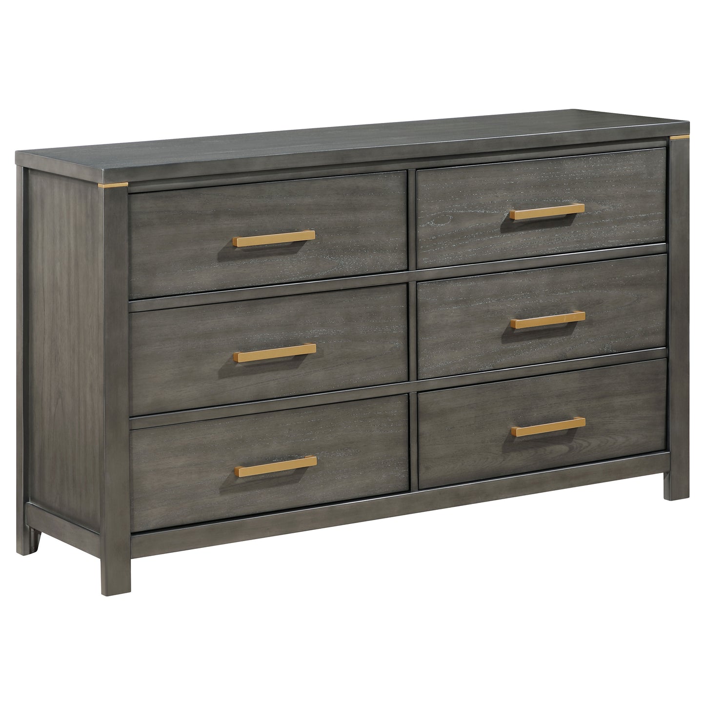 melody 6-drawer dresser grey