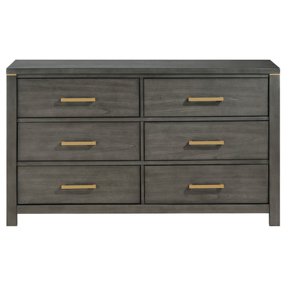 Melody 6-drawer Dresser Grey