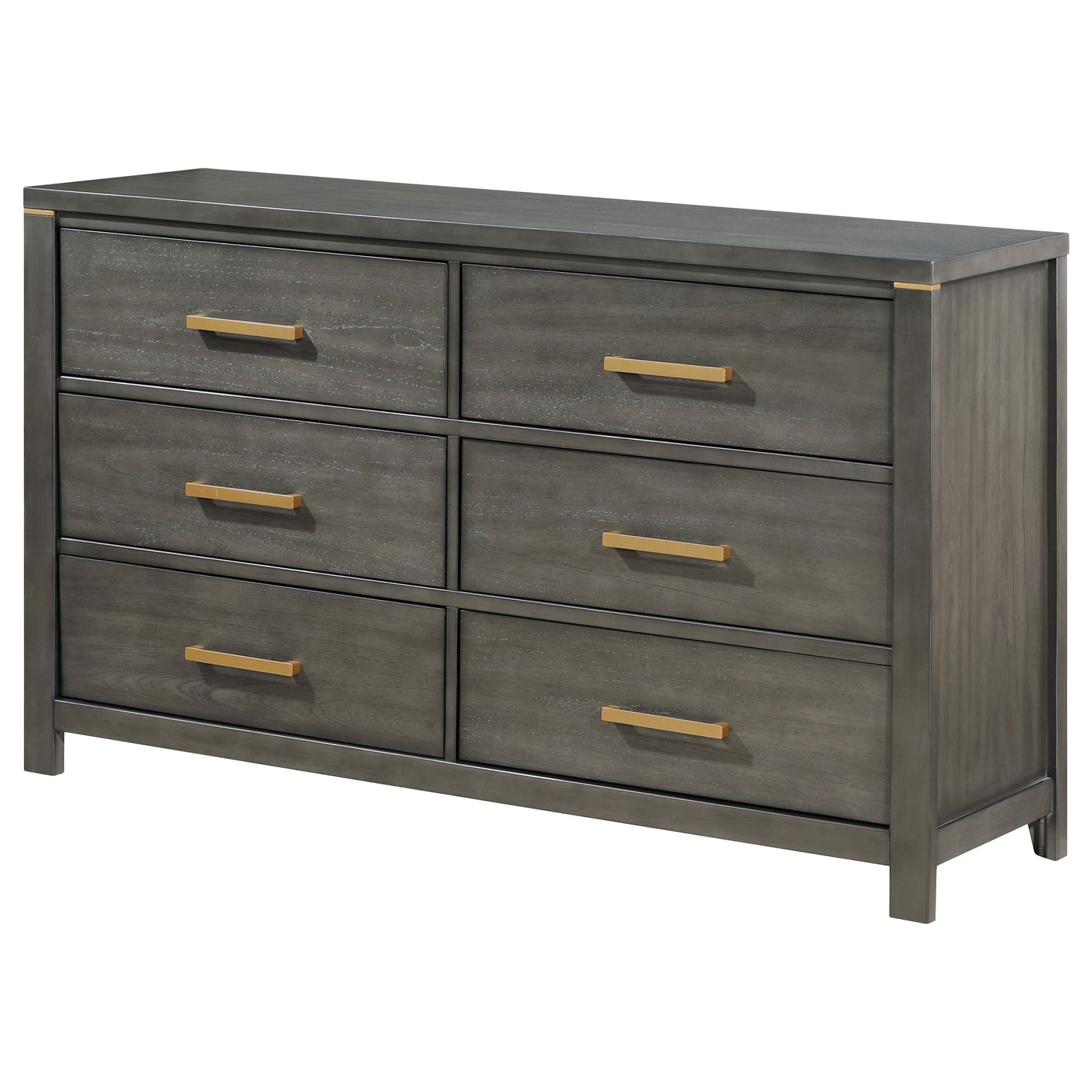 melody 6-drawer dresser grey