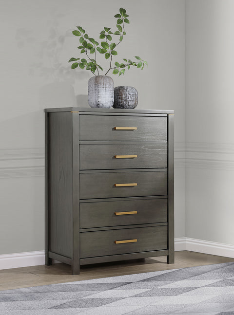 Euston 5-drawer Bedroom Chest GreyGrey