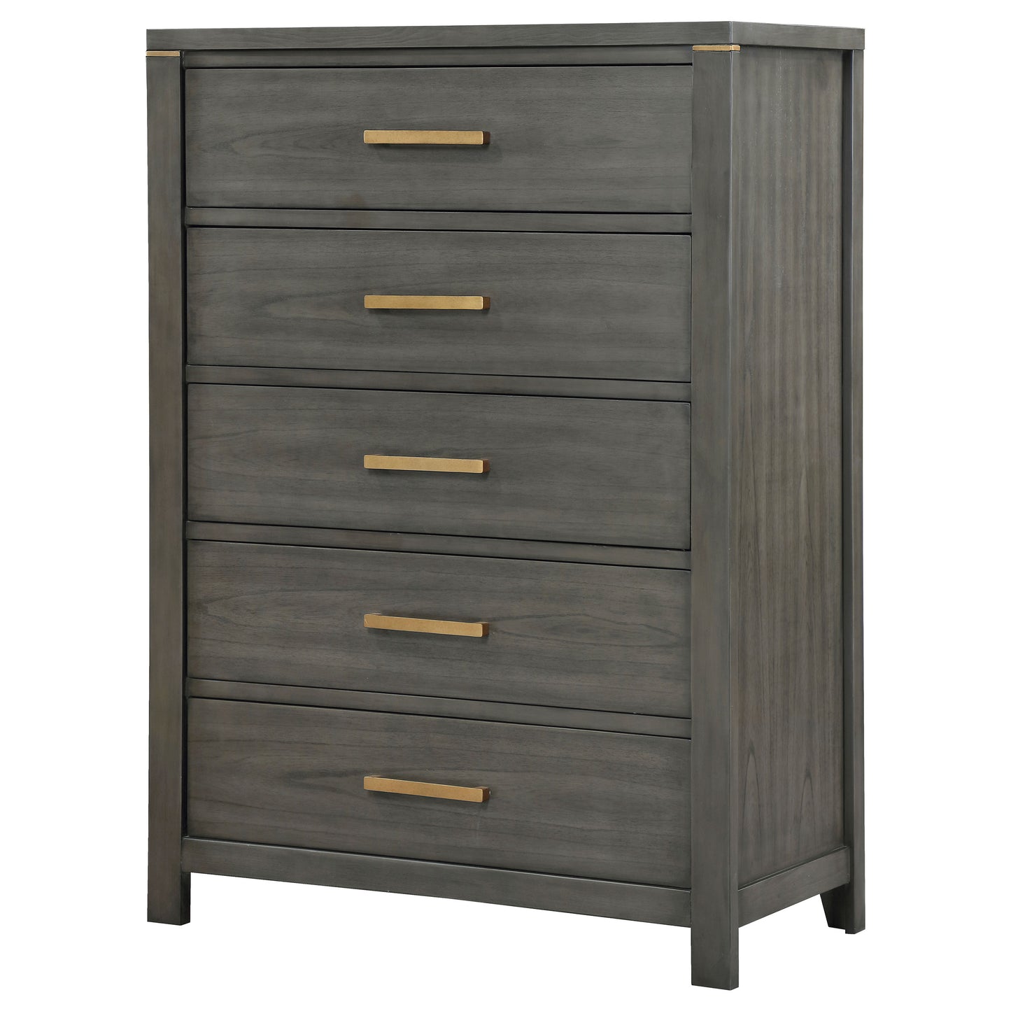 melody 5-drawer bedroom chest grey